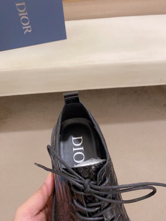 Factory   [Dior - Dior] new leather shoes  , top    new counter synchronization on sale, the upper    Italian imported suede cowhide with fabric, all imported cowhide lining  cowhide insole   , completely  1  than 1   re