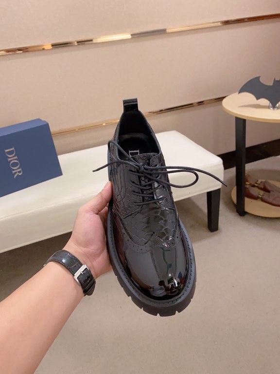 Factory   [Dior - Dior] new leather shoes  , top    new counter synchronization on sale, the upper    Italian imported suede cowhide with fabric, all imported cowhide lining  cowhide insole   , completely  1  than 1   re