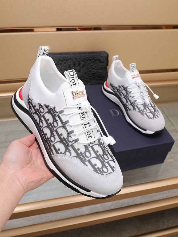 Factory    [Dior Dior] new models carefully crafted to detonate the whole scene! Innovative international brand This men's trendy men's sports casual shoes, the upper use of brand-specific fabric, leather cushioning, rub