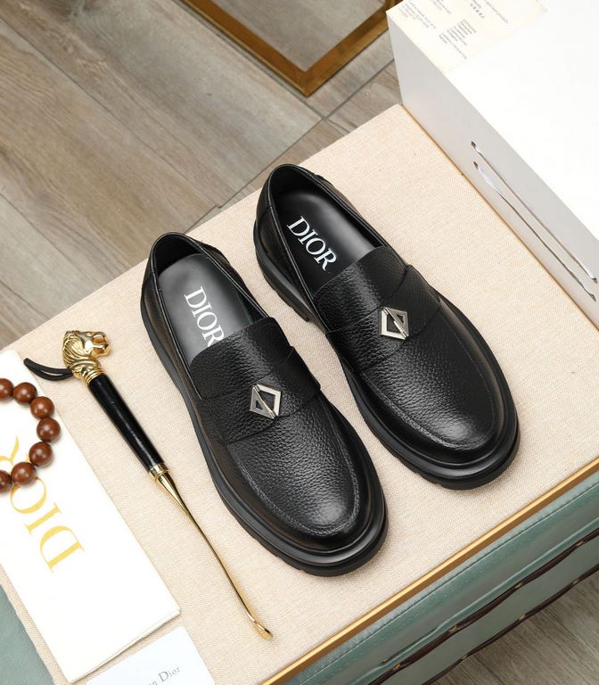 Dior - . Dior high-end leather shoes, fabric imported Italian cowhide  water-dyed cowhide lining  cowhide lining  special original outsole, fine workmanship, in-kind shooting  size 38-44 (with a full set of packaging)