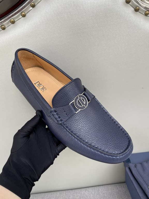 [strong] [strong] [strong] original single quality counter new dior dior pure handmade driving men's shoes soybean shoes footwear lazy shoes, exquisite hand sewing workmanship details comparable to the counter original r