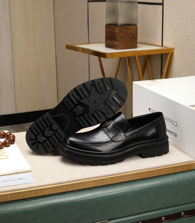 Dior - . Dior high-end leather shoes, fabric imported Italian cowhide  water-dyed cowhide lining  cowhide lining  special original outsole, fine workmanship, in-kind shooting  size 38-44 (with a full set of packaging)