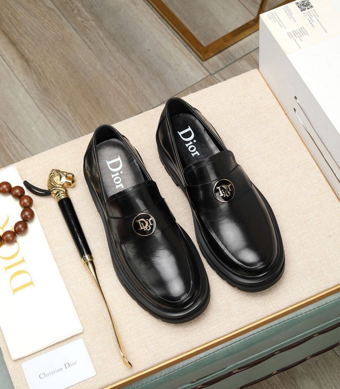 Dior - . Dior high-end leather shoes, fabric imported Italian cowhide  water-dyed cowhide lining  cowhide lining  special original outsole, fine workmanship, in-kind shooting  size 38-44 (with a full set of packaging)