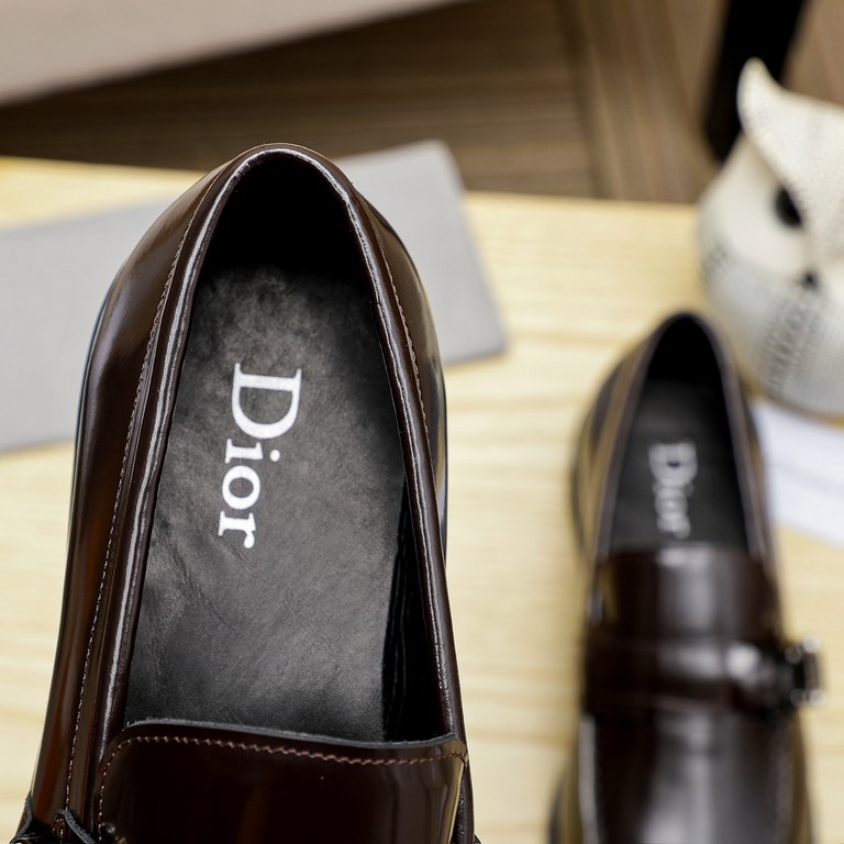 Factory     [Dior] Dior Hong Kong counter new casual men's shoes on the market official 11 production Italian original patent cowhide   water-dyed   leather lining European and American masters design perfect shape to cr