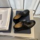 Dior Derby Shoes｜Leather soled formal shoes｜Meticulously crafted in open-edge beaded cowhide｜Water dyed cowhide lining｜With classic lace-up closure｜Side embossed logo｜Sheeny stacked heel for a touch of style｜Can be worn 