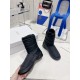 Factory price The highest version of Dior 2023 Dior fall and winter is the new runway models down wool boots snow boots original reproduction details exactly the right version of the new wool boots wind vane good-looking