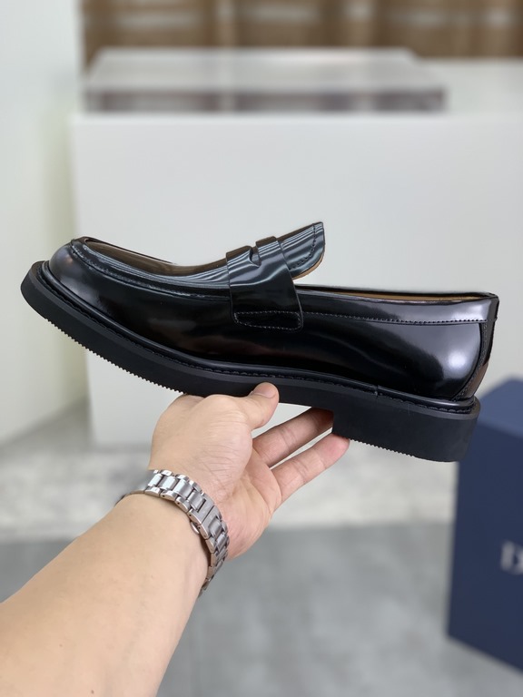 Factory price   top version      water-dyed cowhide original single quality Dior - . Dior original single on behalf of the purchase of high-end business shoes, fabric the use of Italian imports of open-edge beads of cowh