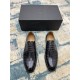 Dior ~ Size38-45D's new men's high-end men's business shoes, made of imported calfskin leather, hand-rubbed color change process, with cowhide liningpadded feet, imported Italian leather outsole, showing luxury!