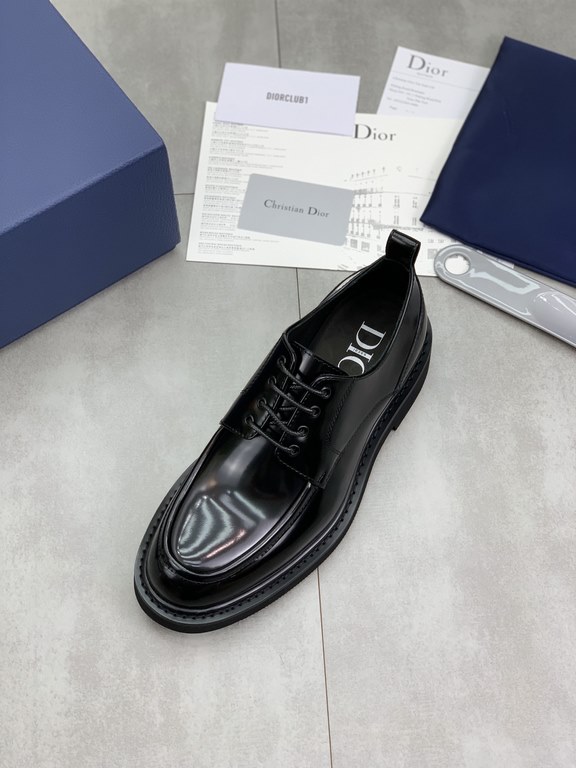 Factory price   top version      water-dyed cowhide original single quality Dior - . Dior original single on behalf of the purchase of high-end business shoes, fabric the use of Italian imports of open-edge beads of cowh