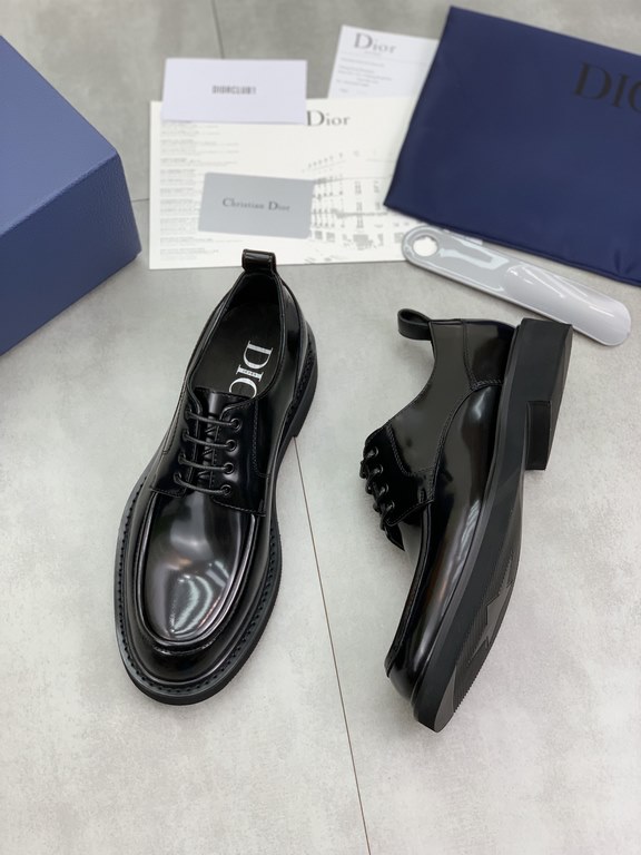 Factory price   top version      water-dyed cowhide original single quality Dior - . Dior original single on behalf of the purchase of high-end business shoes, fabric the use of Italian imports of open-edge beads of cowh