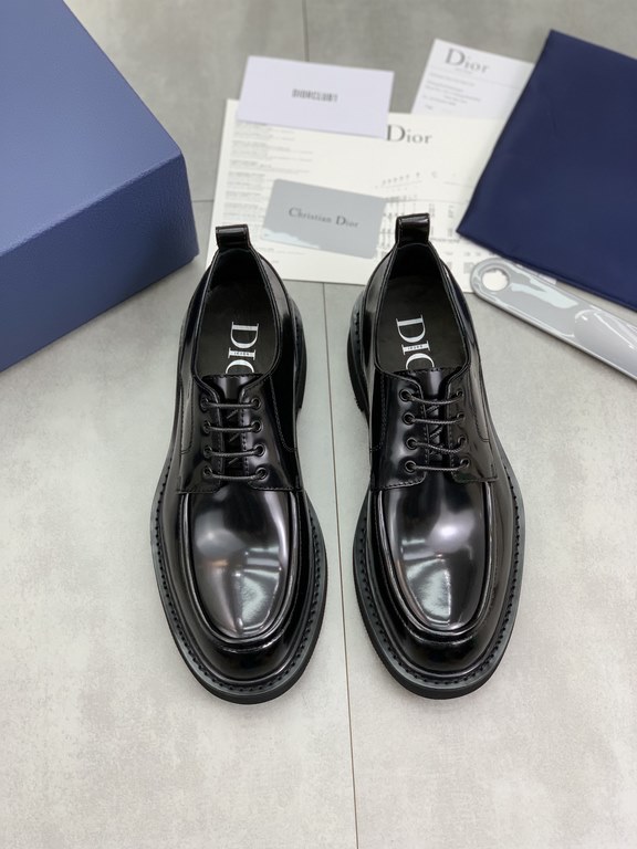 Factory price   top version      water-dyed cowhide original single quality Dior - . Dior original single on behalf of the purchase of high-end business shoes, fabric the use of Italian imports of open-edge beads of cowh