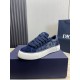 Dior Dior.B33 seriesCouple's casual board shoes qingkv    Original purchaseCrafted from Dior cowhide leather, the side panels are adorned with a canvas panel in the same shade of the CD Diamond pattern.The CD Icon lace e