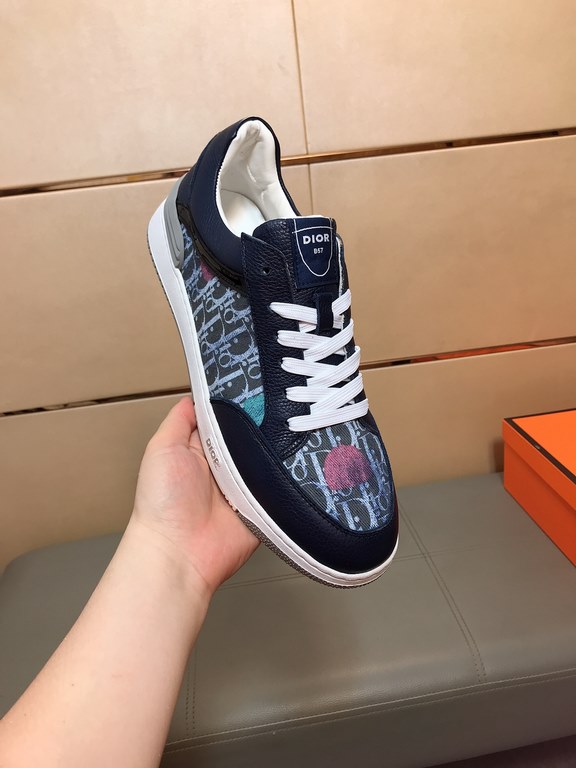 Factory price     [Dior Dior] new casual shoes, must explode models , using the trend of fashion shoes   the latest - explosive models   upper using imported cowhide leather   special printing fabric stitching design , s