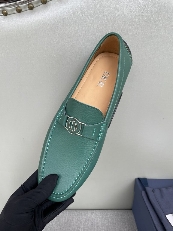 [strong] [strong] [strong] original single quality counter new dior dior pure handmade driving men's shoes soybean shoes footwear lazy shoes, exquisite hand sewing workmanship details comparable to the counter original r