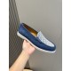 DioGranville Men's Loafers - Original ReplicaPurchased as an original, one to one replica.A casual formal shoe. Crafted from luxuriously soft navy suede, the upper is adorned with Oblique printed inserts. Finished with a