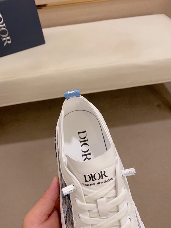 Factory price [Dior] new casual sports style men's shoes, new spring and summer models design, perfect workmanship, lace-up lazy models to create the quality of the suitcase, Upper imported first layer cowhide, senior sh