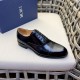 Dior Derby Shoes｜Leather soled formal shoes｜Meticulously crafted in open-edge beaded cowhide｜Water dyed cowhide lining｜With classic lace-up closure｜Side embossed logo｜Sheeny stacked heel for a touch of style｜Can be worn 