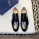 Dior Derby Shoes｜Leather soled formal shoes｜Meticulously crafted in open-edge beaded cowhide｜Water dyed cowhide lining｜With classic lace-up closure｜Side embossed logo｜Sheeny stacked heel for a touch of style｜Can be worn 