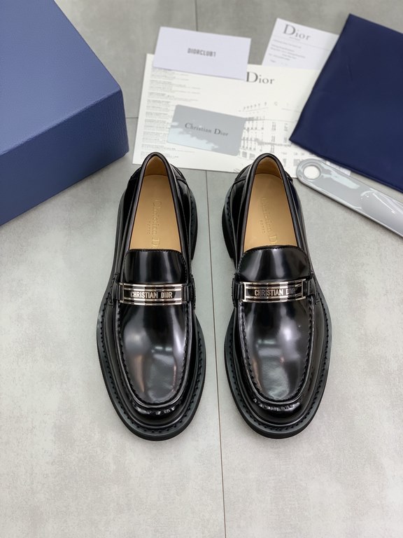 Factory price   top version      water-dyed cowhide original single quality Dior - . Dior original single on behalf of the purchase of high-end business shoes, fabric the use of Italian imports of open-edge beads of cowh