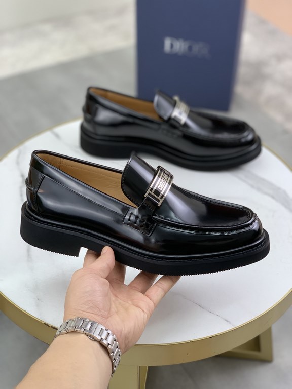 Factory price   top version      water-dyed cowhide original single quality Dior - . Dior original single on behalf of the purchase of high-end business shoes, fabric the use of Italian imports of open-edge beads of cowh