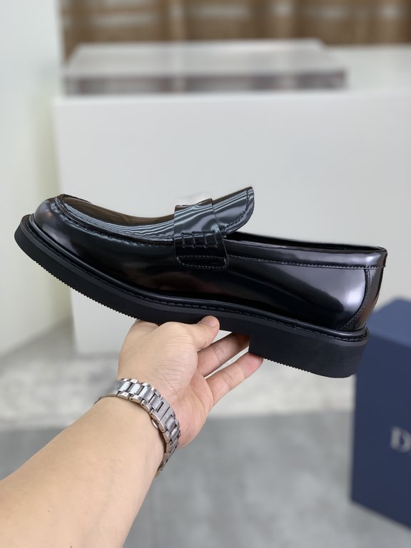 Factory price   top version      water-dyed cowhide original single quality Dior - . Dior original single on behalf of the purchase of high-end business shoes, fabric the use of Italian imports of open-edge beads of cowh