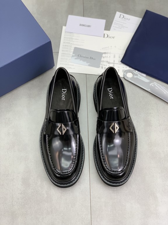 Factory price   top version      water-dyed cowhide original single quality Dior - . Dior original single on behalf of the purchase of high-end business shoes, fabric the use of Italian imports of open-edge beads of cowh