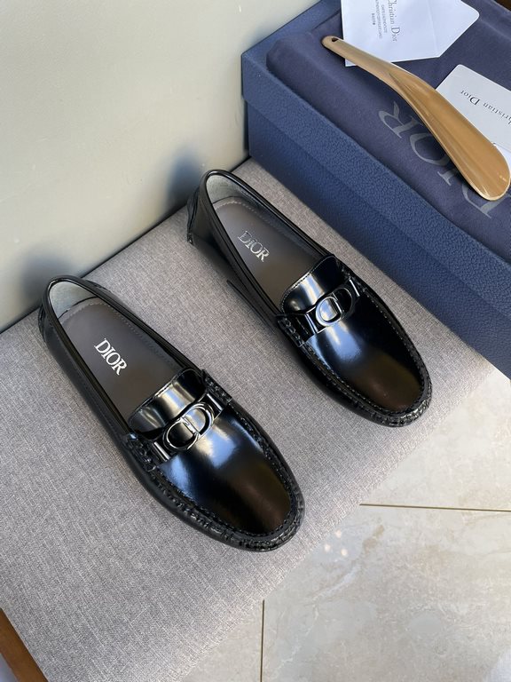 [strong] [strong] [strong] original single quality counter new dior dior pure handmade driving men's shoes soybean shoes footwear lazy shoes, exquisite hand sewing work details comparable to the counter original rubber o