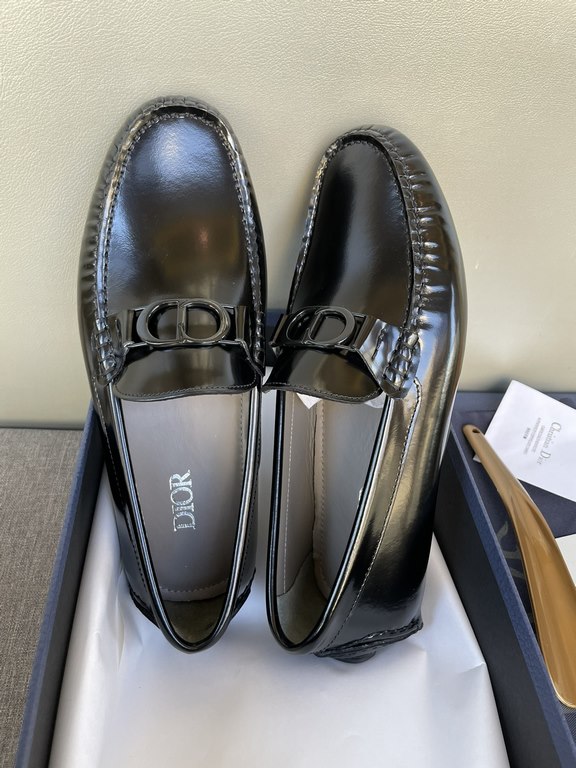 [strong] [strong] [strong] original single quality counter new dior dior pure handmade driving men's shoes soybean shoes footwear lazy shoes, exquisite hand sewing work details comparable to the counter original rubber o