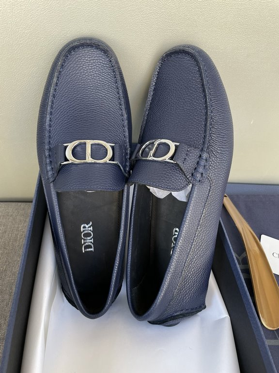 [strong] [strong] [strong] original single quality counter new dior dior pure handmade driving men's shoes soybean shoes footwear lazy shoes, exquisite hand sewing workmanship details comparable to the counter original r