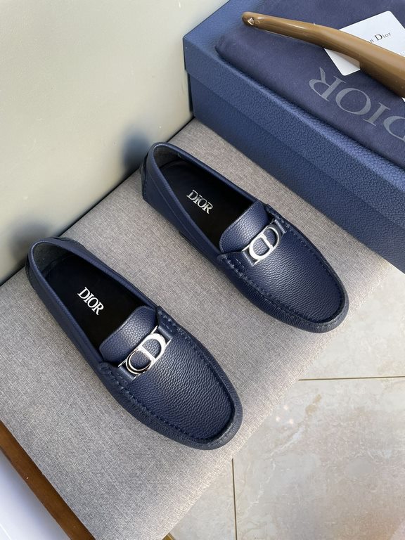 [strong] [strong] [strong] original single quality counter new dior dior pure handmade driving men's shoes soybean shoes footwear lazy shoes, exquisite hand sewing workmanship details comparable to the counter original r