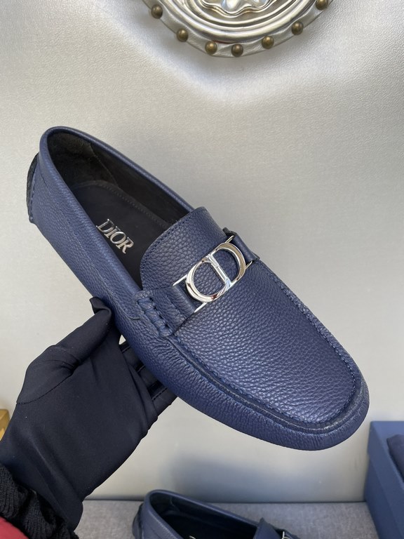 [strong] [strong] [strong] original single quality counter new dior dior pure handmade driving men's shoes soybean shoes footwear lazy shoes, exquisite hand sewing workmanship details comparable to the counter original r