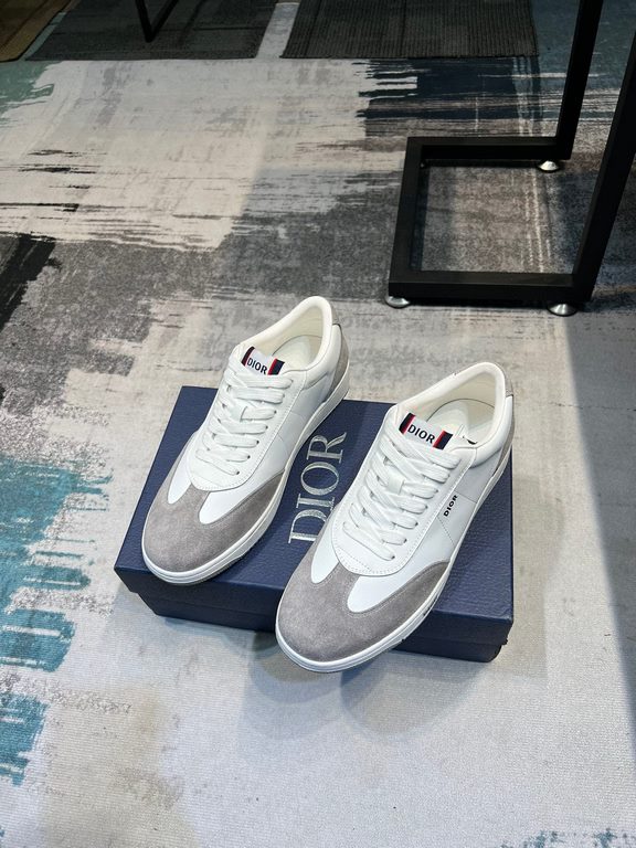 [Dior Dior 】 Men's Shoes High-end Brand Newest Masterpiece Imported Italian Original Specialized Cloth Fabric   Cowhide   Imported Sheepskin Lining  Original Packed Toe Rubber Outsole Soft and Comfortable, Make Walking M