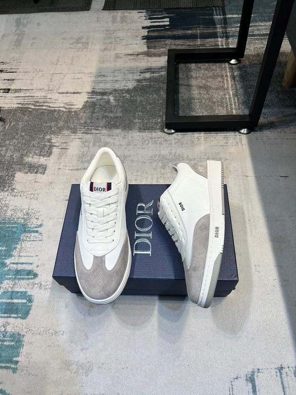 [Dior Dior 】 Men's Shoes High-end Brand Newest Masterpiece Imported Italian Original Specialized Cloth Fabric   Cowhide   Imported Sheepskin Lining  Original Packed Toe Rubber Outsole Soft and Comfortable, Make Walking M