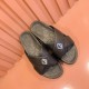 Dior Dior  2024 men's summer slippers, high-end boutique, upper calfskin embossed, loose and comfortable, recommended to get, lined with head layer calfskin, double-layer combination outsole!Size38-45.