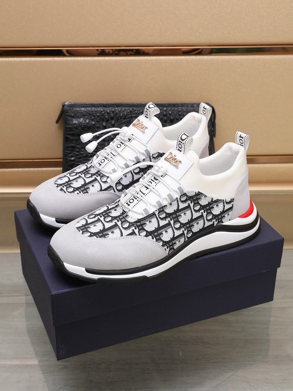 Factory    [Dior Dior] new models carefully crafted to detonate the whole scene! Innovative international brand This men's trendy men's sports casual shoes, the upper use of brand-specific fabric, leather cushioning, rub