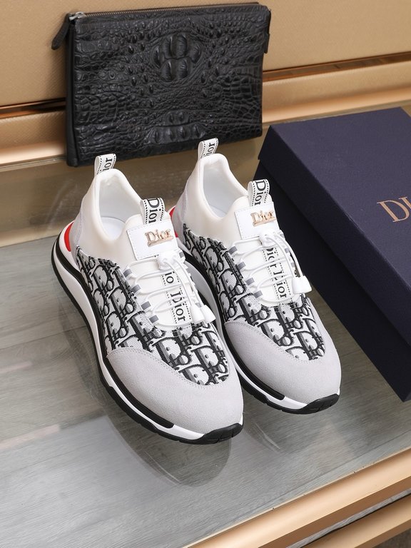 Factory    [Dior Dior] new models carefully crafted to detonate the whole scene! Innovative international brand This men's trendy men's sports casual shoes, the upper use of brand-specific fabric, leather cushioning, rub