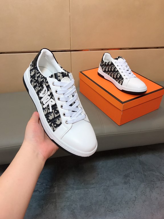 Factory price     [Dior Dior] new casual shoes, must explode models , using the trend of fashion shoes   the latest - explosive models   upper using imported cowhide leather   special printing fabric stitching design , s