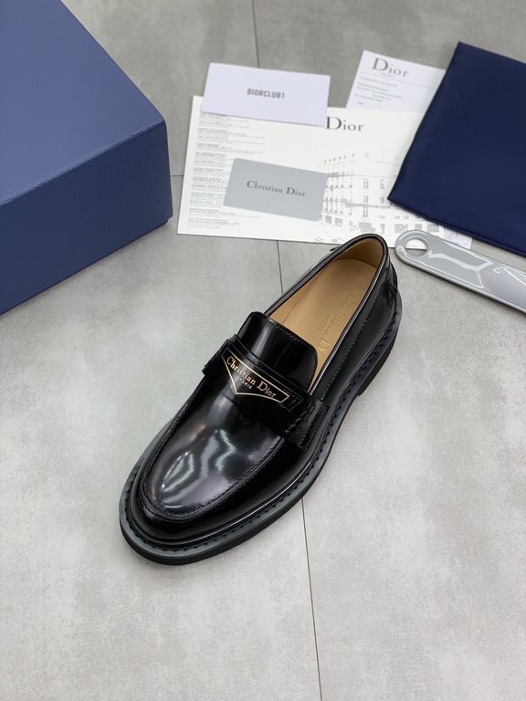 Factory price   top version      water-dyed cowhide original single quality Dior - . Dior original single on behalf of the purchase of high-end business shoes, fabric the use of Italian imports of open-edge beads of cowh