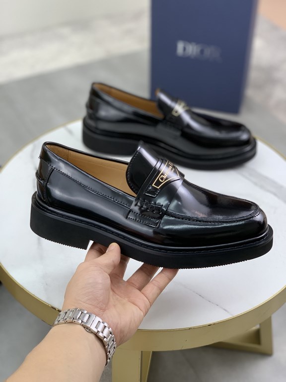 Factory price   top version      water-dyed cowhide original single quality Dior - . Dior original single on behalf of the purchase of high-end business shoes, fabric the use of Italian imports of open-edge beads of cowh