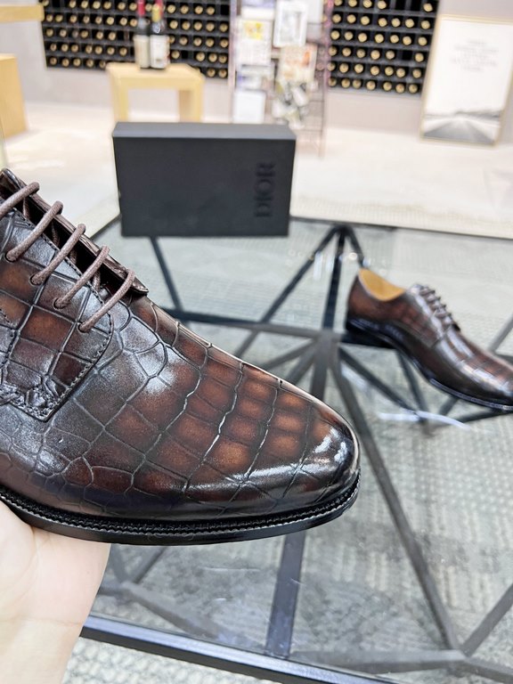 D   top generation purchase    Di fried street men's god leather outsole leather shoes counter synchronization on sale original configuration, imported Italian leather, all imported water-dyed Leather lining pads, soles 