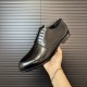 Dior Derby Shoes｜Leather soled formal shoes｜Meticulously crafted in open-edge beaded cowhide leather｜Water dyed cowhide lining｜With classic lace-up closure｜Side embossed logo｜Sheeny stacked heel for a touch of style｜Can 