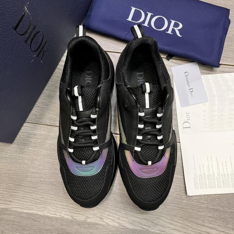 Factory   Dior's latest casual sneakers     Couples fashion explosive models,   version of the simple atmosphere,   fabric using imported cowhide with the original mesh,   comfortable and breathable mesh lining, the orig