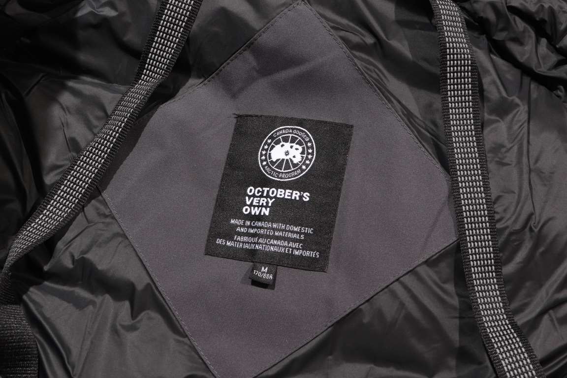 520 【New】Canada Goose X OVO New Canada Goose Owl Co-branded Limited Edition Parka Outdoor Down Jacket-The gray color scheme exudes charm. The mink fleece brim is both warm and skin-friendly, and the large hood effectivel