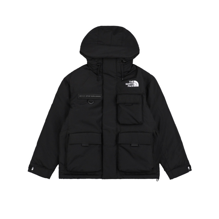 P540 (Amazon version)[               ] The North Face 23SS Shin Mina Same Korean Winter Workwear Hooded Goose Down Waterproof Down JacketAsia-Pacific black labeling line, four-pocket workwear style, RDS high-quality warm