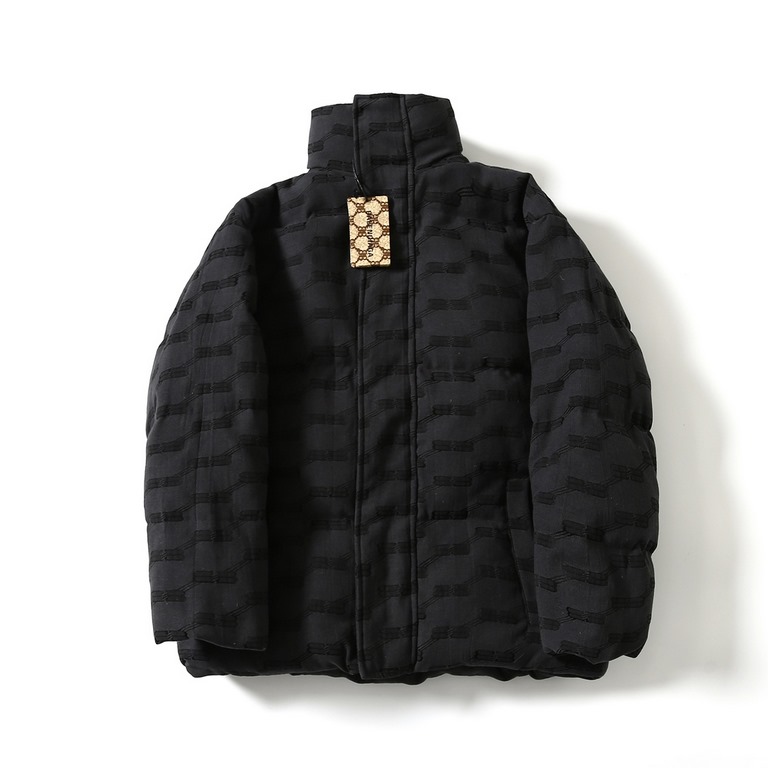 P585 onlyBalenciaga Parisienne SS23 BB Full Printed Locking Jacquard Down Jacket (New GB 80 Down)Material the use of warp and weft yarn for the 7  7 combed selvage yarn imported jacquard loom against the board jacquard w