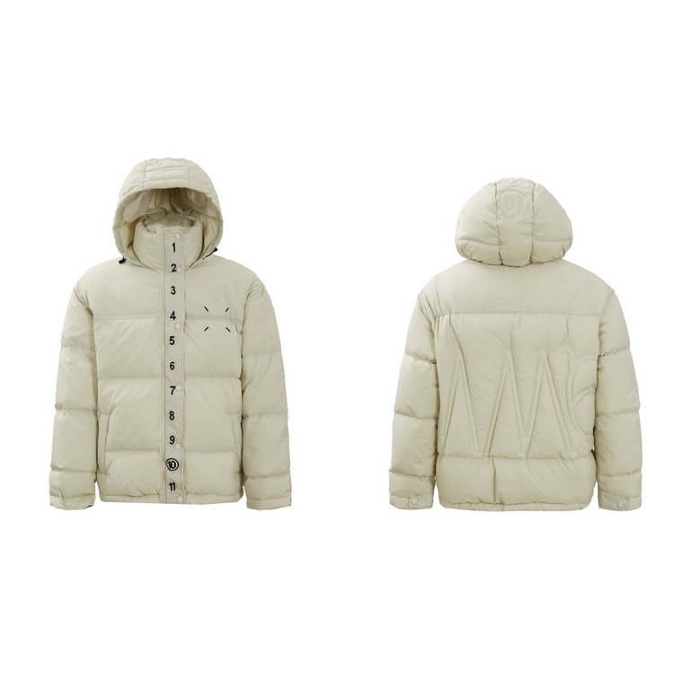 P455    (90 white duck down) Maison Margiela Maison Margiela MM6 23 FallWinter Capsule Down Jacket Collection 3 Anti Matte Fabric Percentage 90 300g White Duck Down Fluffy and Warm Open Mold Customized Engraved Logo Butt