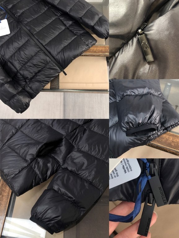 P580 MONCLER Moncler Moncler counter synchronization models men's hooded down jacket national standard filling 90 white duck down down filling super enough custom LOGO hardware cuffs windproof design, hat printing letter