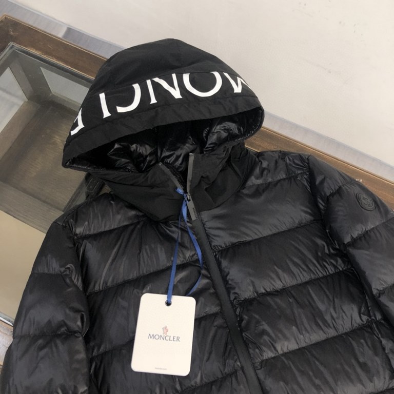 P580 MONCLER Moncler Moncler counter synchronization models men's hooded down jacket national standard filling 90 white duck down down filling super enough custom LOGO hardware cuffs windproof design, hat printing letter