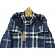 615 Burberry Burberry SS23 Heat Solid Color Blue Check Removable Hooded Classic Down JacketThe new national standard 80 down top version]Craft Bosideng teacher personally manipulate large goods, the whole network exclusi