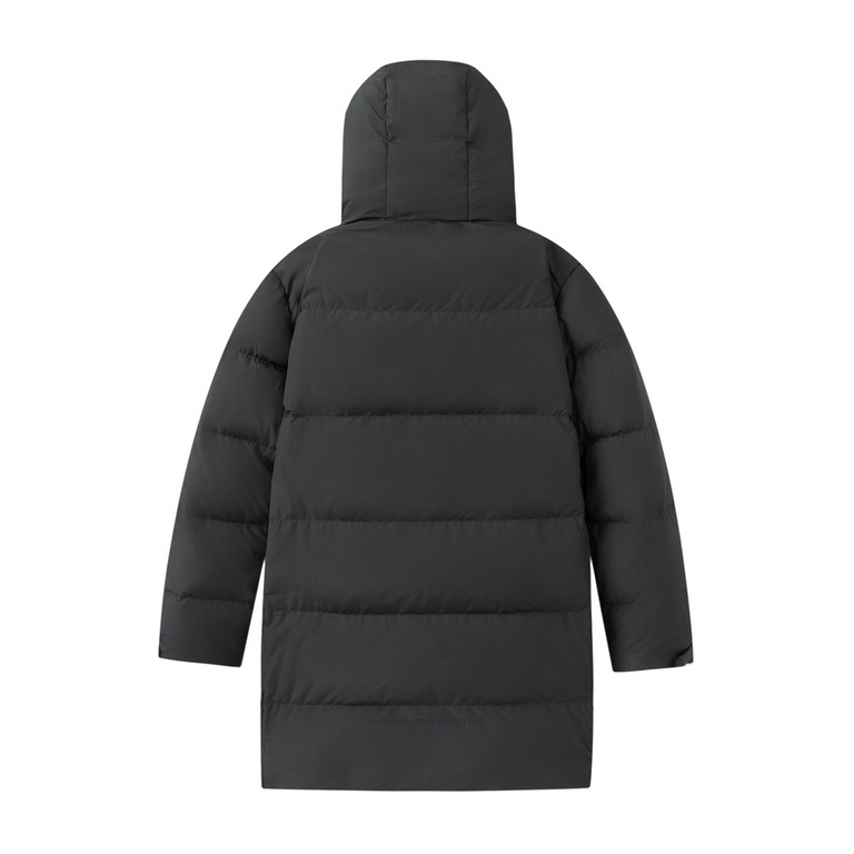 555 Long Bread Down Jacket#DESCENTEDESCENTE latest winter casual warm couples medium-length bread down jacketColor(s) dark black, army green, off-white.Size S M L XL